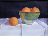 Clementines in a Green Bowl by Maryann Goblick